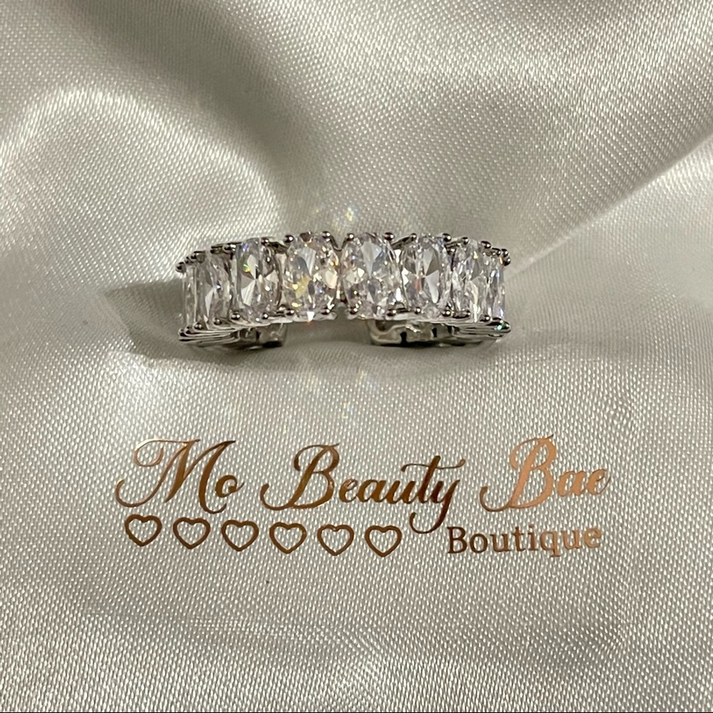 Silver Crystal Wrap Ring - Picture 5 of 7